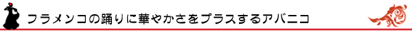 フラメンコの踊りに華やかさをプラスするアバニコ